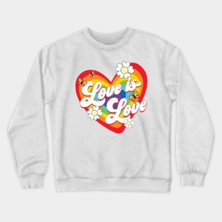 Love Is Love Gay Rainbow LGBT Gift For Men Women Lgbt Crewneck Sweatshirt